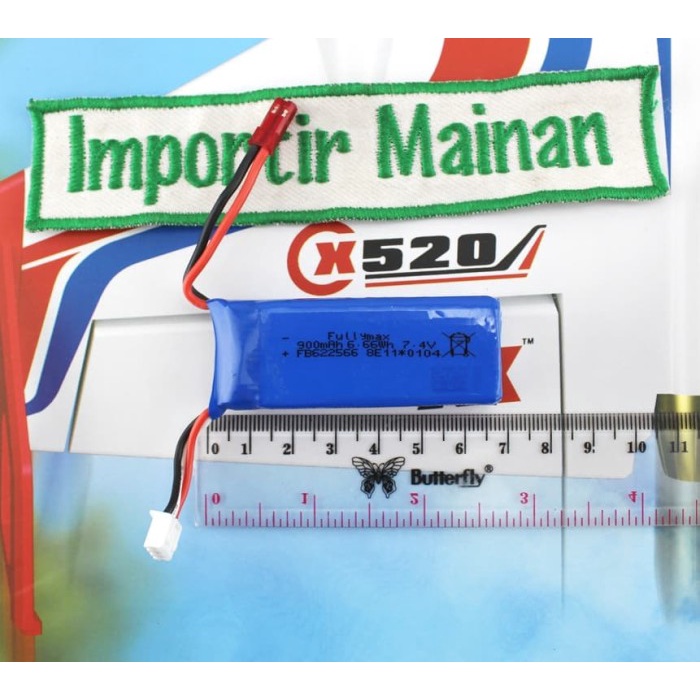 PROMO BATERAI X520 BATTERY LIPO XK X520 RC AIRPLANE 7.4V 900MAH TERMURAH