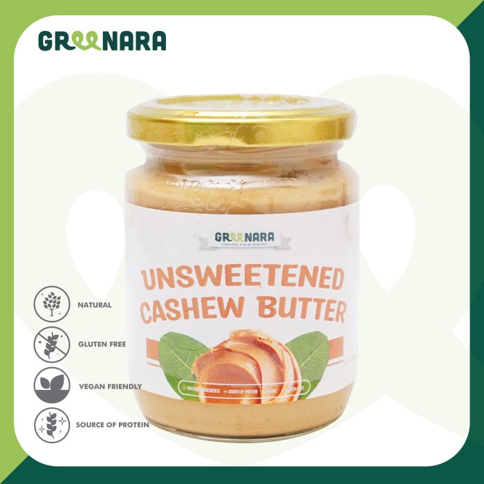 

Greenara Unsweetened Cashew Butter 230gr / Selai Kacang Mede 230 gram