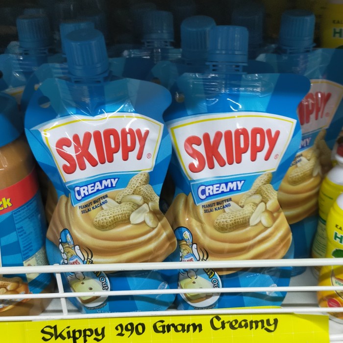 

skippy creamy peanut butter pouch 290g selai kacang krim