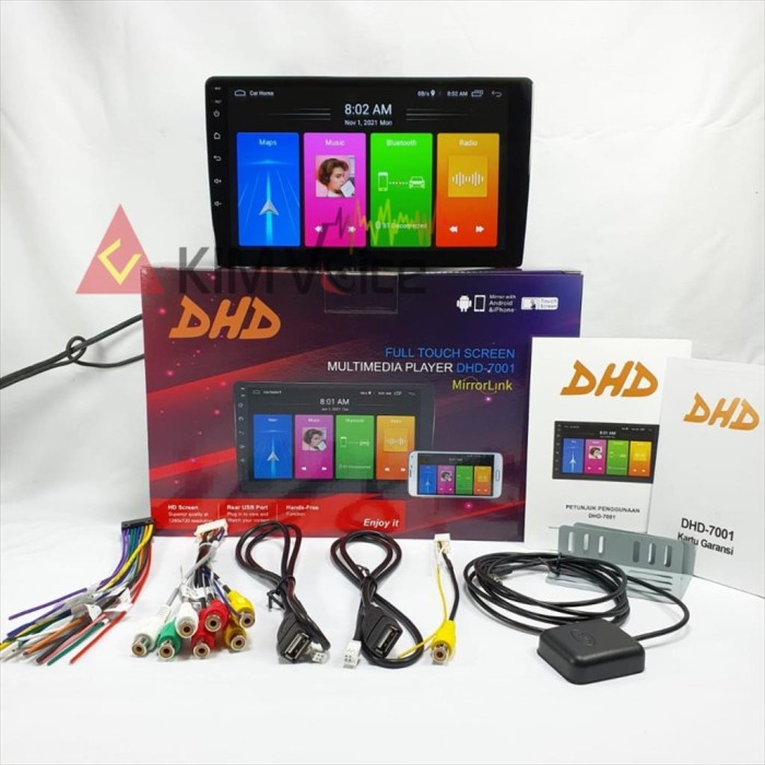 Head Unit Android DHD 9 Inch 7 Double Din Tape TV Mobil GPS Youtube best