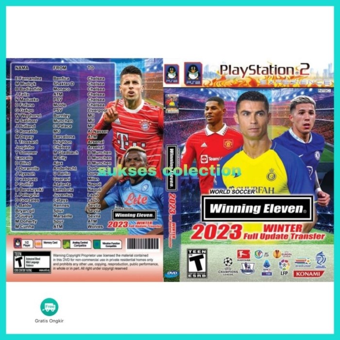 Bestseller Exstra Kaset Ps2 Bola Winning Eleven 2023 Update Transfer Terbaru