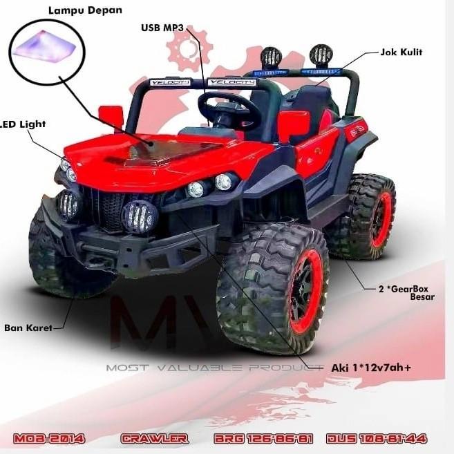 Mainan Anak Mobil Aki Ban Karet Crawler Mob 2014