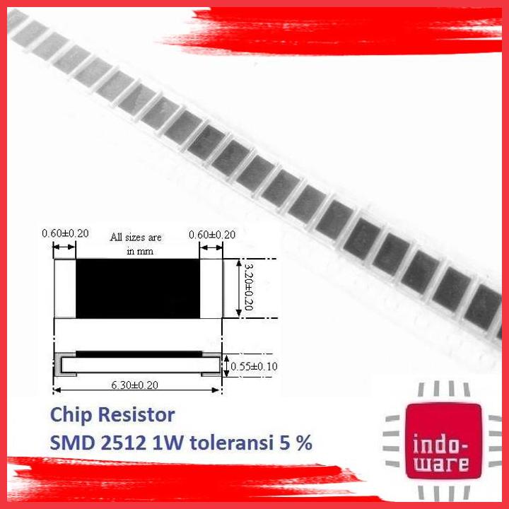(IDW) 390R 390 R 390OHM CODE 391 CHIP RESISTOR SMD 2512 SMD2512 1W 5%