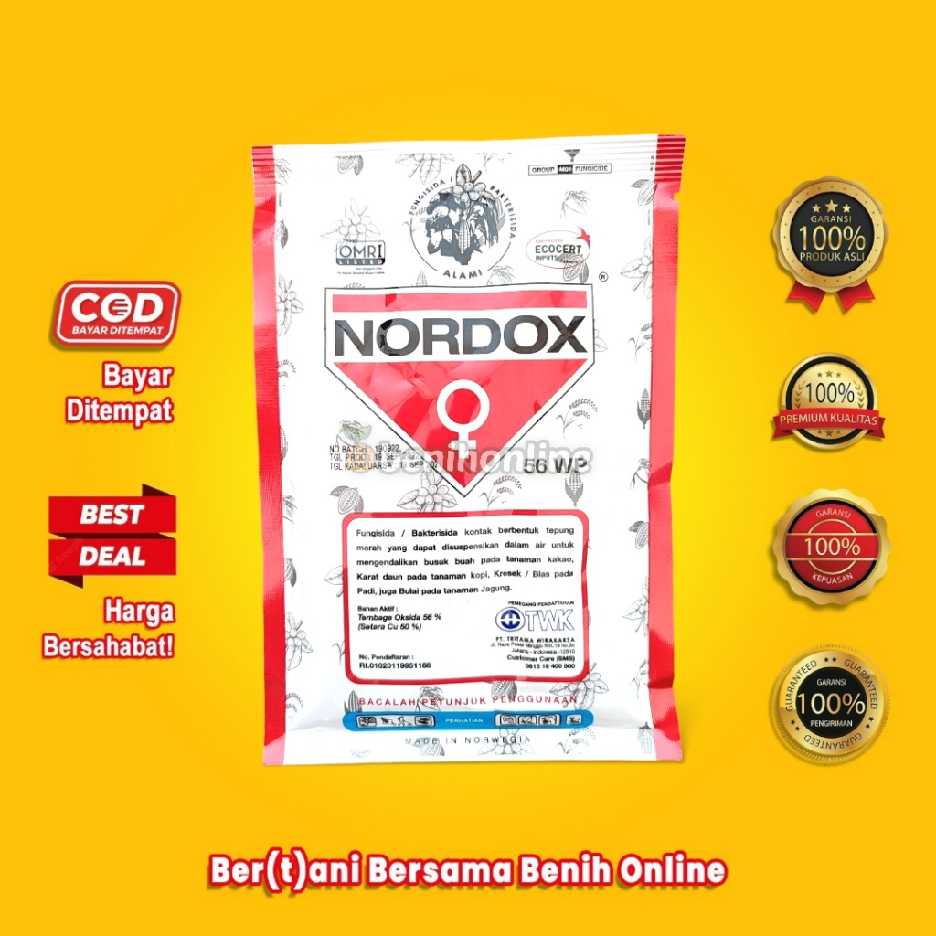 FUNGISIDA NORDOX - TEMBAGA OKSIDA 56 % - 100 gram