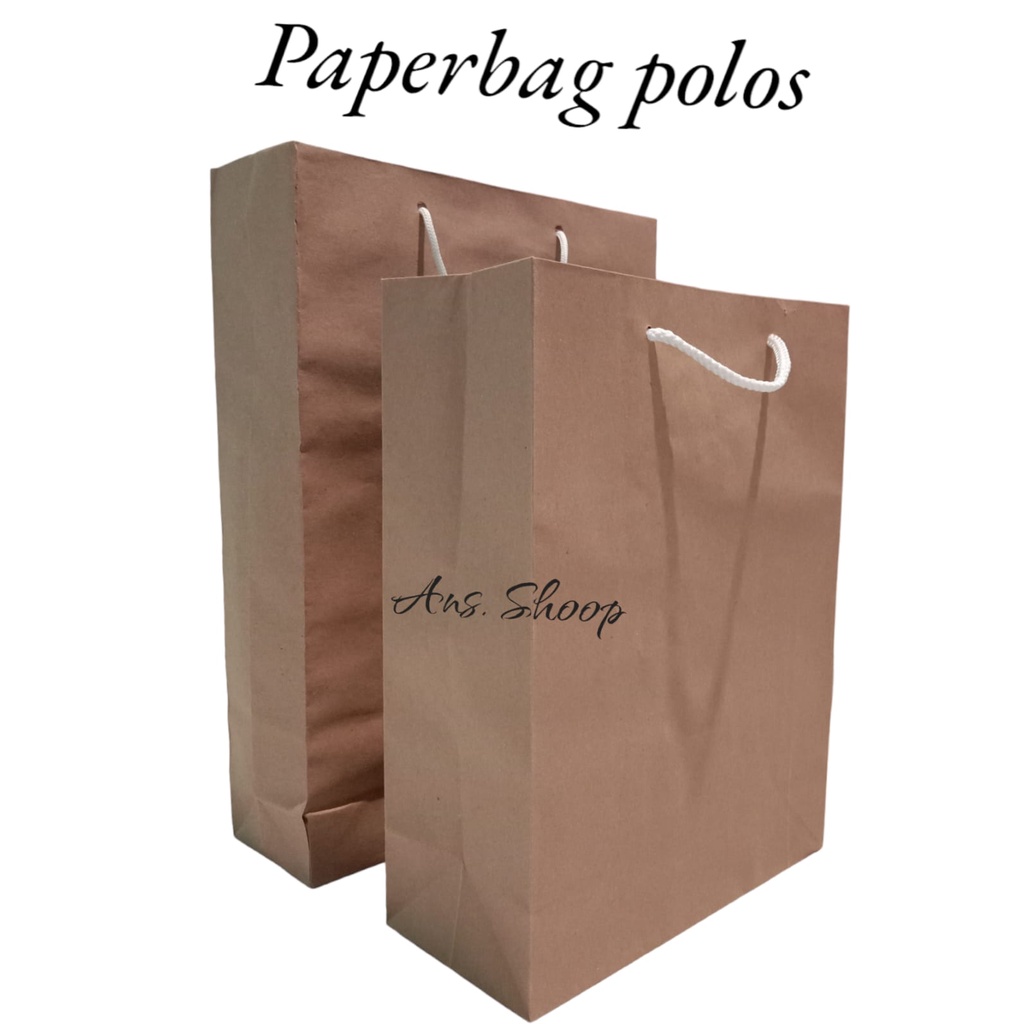 

Paperbag Polos coklat tali / Tas hajatan / Tas kertas Belanja shoping semua ukuran