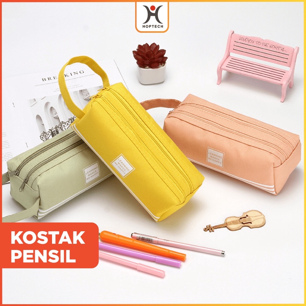 

TerbaruーKotak Pensil Dan Stationery Dual Zipper / Dompet Pensil 2 Pouch / Kotak Pensil 2 Sisi