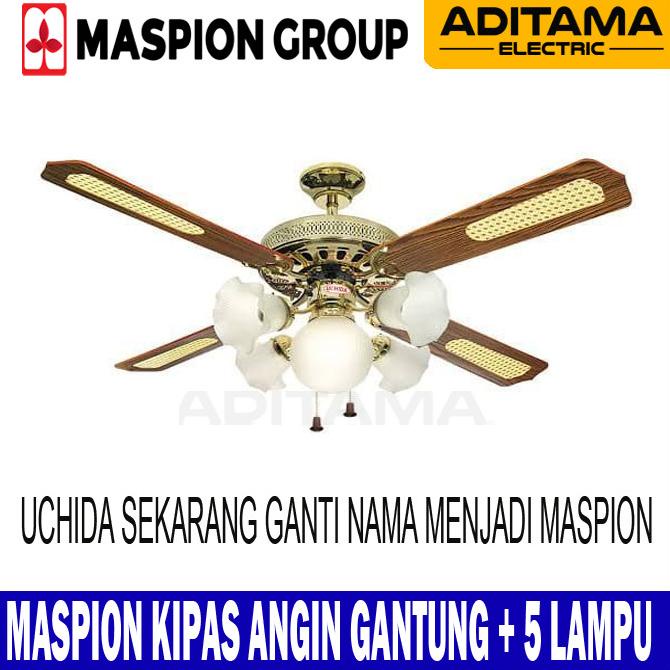 Maspion Kipas Angin Plafon Gantung 52Inch 5 Lampu Mcf-52 Mcf52