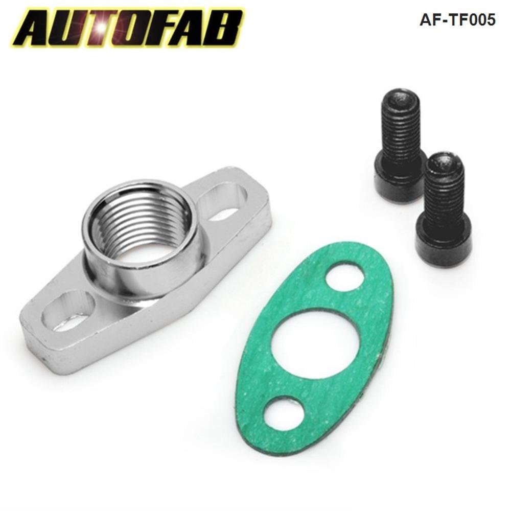 Turbo Oil DRAIN OUTLET Flange Gasket Adapter Kit 10AN Female an10 1/2NPNT Fitting T3 T4 AF-TF005