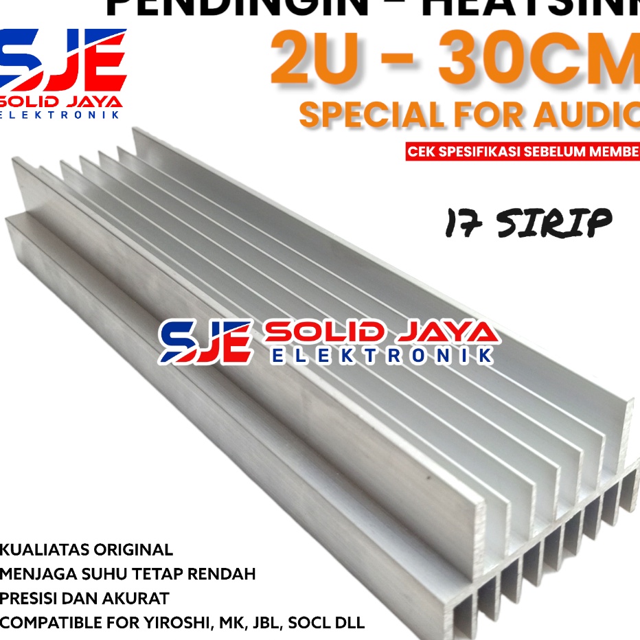 Model Terkini PENDINGIN HEATSINK 2U 30 CM MODEL 17 SIRIP YIROSHI SOCL JBL SOCL OCL AUDIO MK HEATSRIN
