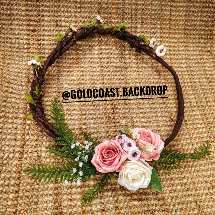 Rangakian Bunga Bunga Dekorasi Hiasan Backdrop Circle Bestseller Backdrop