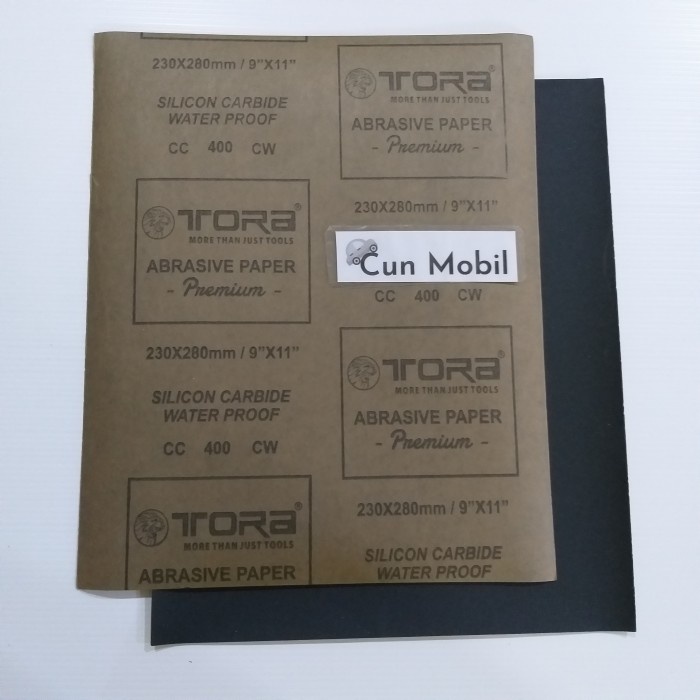 Amplas Tora Abrasive Paper Premium Water Proof Cc 400 Cw 230X280Mm Kode 281