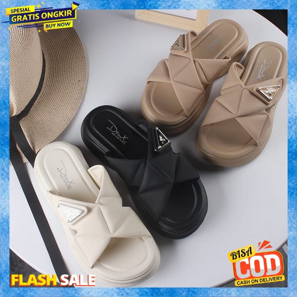 Sendel Wanita Kekinian Sansal Slop Murah Kekinian Sndal Import Selop Dandal Cassual Elegant Sandel C