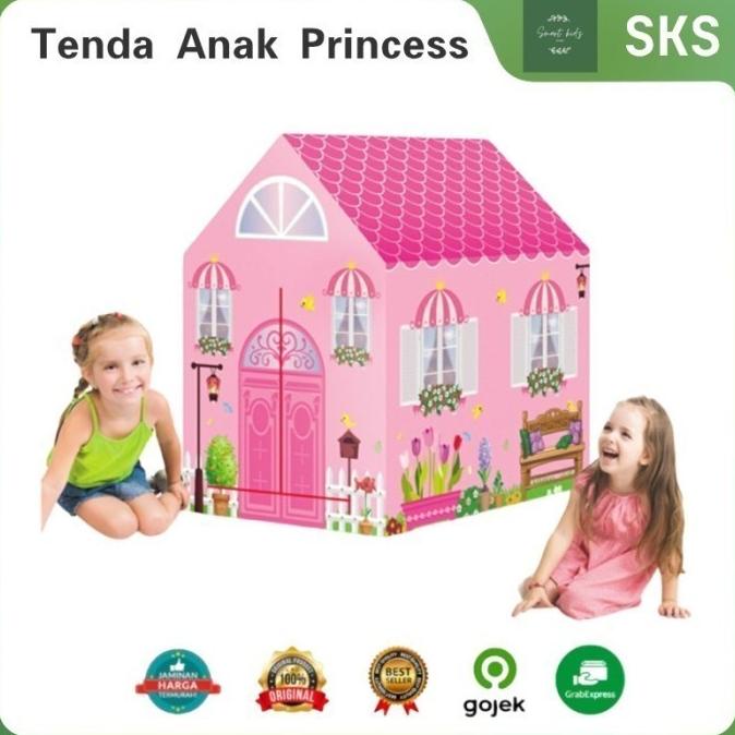 Tenda Anak Bentuk Rumah Tenda Playhouse Mainan Kemah Kemahan Merakit Githaabe