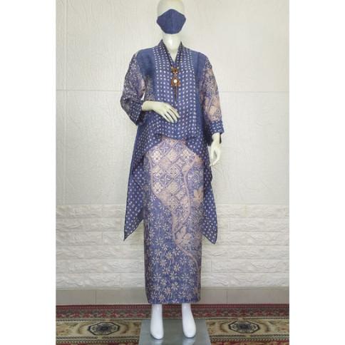 Setelan Batik Wanita Viscose Semi Sutra Model Blouse Modern Set Rok