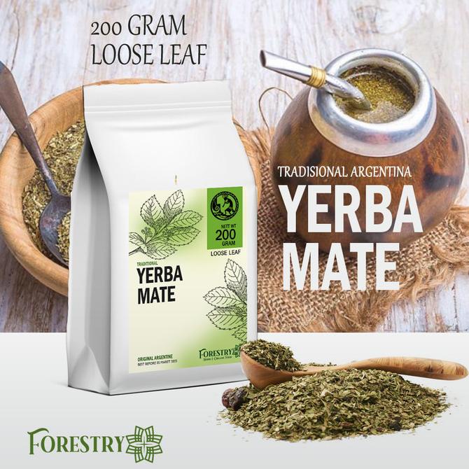

Yerba Mate Tea 200 Gram Loose Leaf - Teh Yerbamate asli Argentina