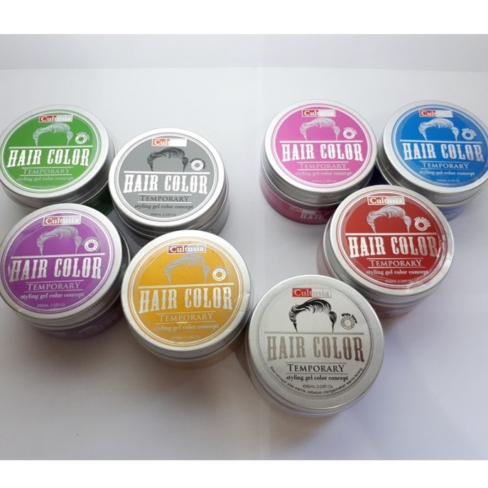 Bestseller Pomade Warna Cultusia Temporary Hair Color Styling Gel 80 ML Baru