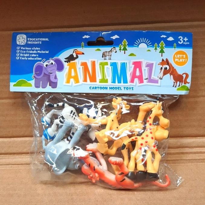 Mainan Miniatur Hewan Karet Kecil Animal Cartoon