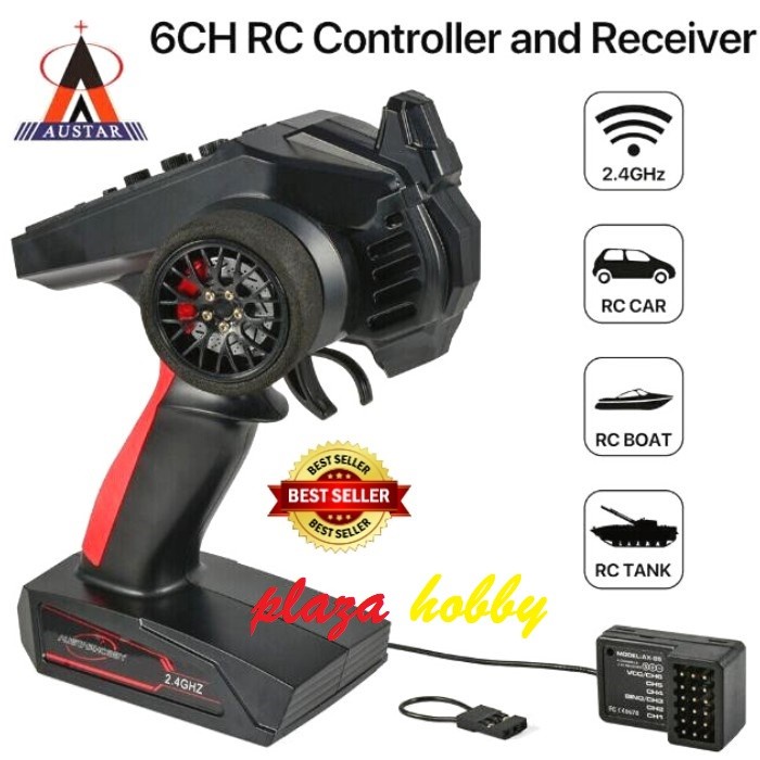 HOT SALE TRANSMITTER RC AUSTAR HOBBY AX8S AX-8S 6CH RC CRAWLER RC BOAT RC CAR TERLARIS