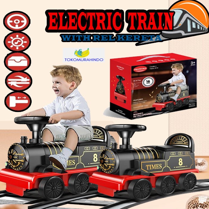 DISKON SPESIAL MAINAN ANAK RIDE ON KERETA API / ELECTRIC TRAIN AND RAIL TERLARIS