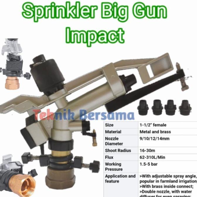 Sprinkler Big Gun Impact Sprinkler Pertanian