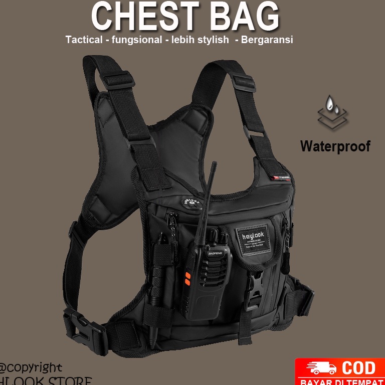 LARIS MANIS Promo tas dada outdoor pria tactical adventure pelindung dada waterproof berkualitas ter