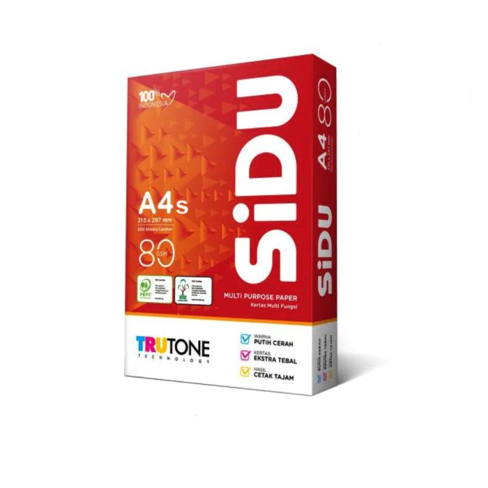 

SIDU Sinar Dunia A4S Kertas HVS Print Fotocopy 80gr/gsm Berkualitas SALE