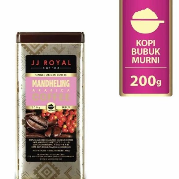 

:=:=:=:=] JJ Royal Mandheling Arabica Coffee Ground Tin 200gr Kaleng