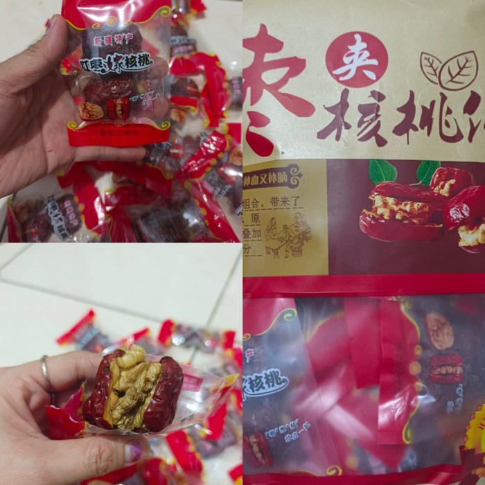 

Bettifer Snack/Cemilan Sehat Kurma Merah/Angco Jepit Walnut 500Gr