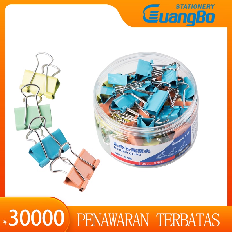 

Guangbo Klip data klip ekor panjang warna kantor klip swallowtail hitam klip tagihan logam alat tulis