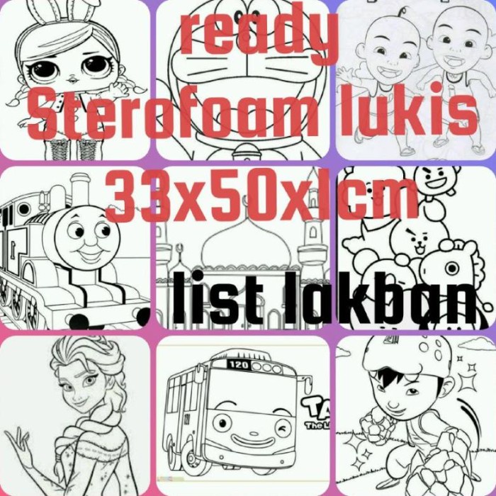 

Bestseller Termurah Paket Mainan Sterofoam Lukis Anak Ukuran 33X50 List Lakban