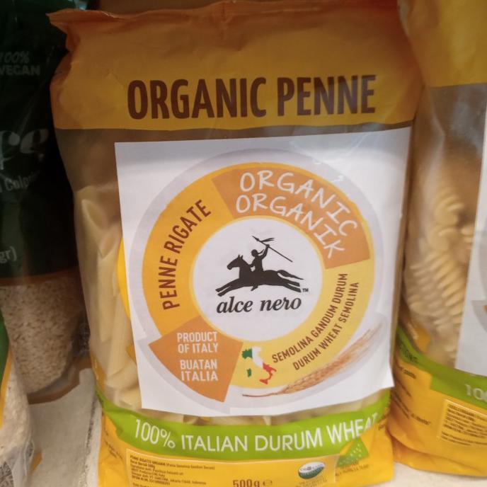 

=====] ALCE NERO ORGANIC PENNE RIGATE 500 gr pasta organik