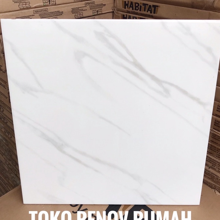 Sale keramik lantai 40x40 putih motif carara GLOSSY/ keramik lantai ruangan/ keramik putih motif car