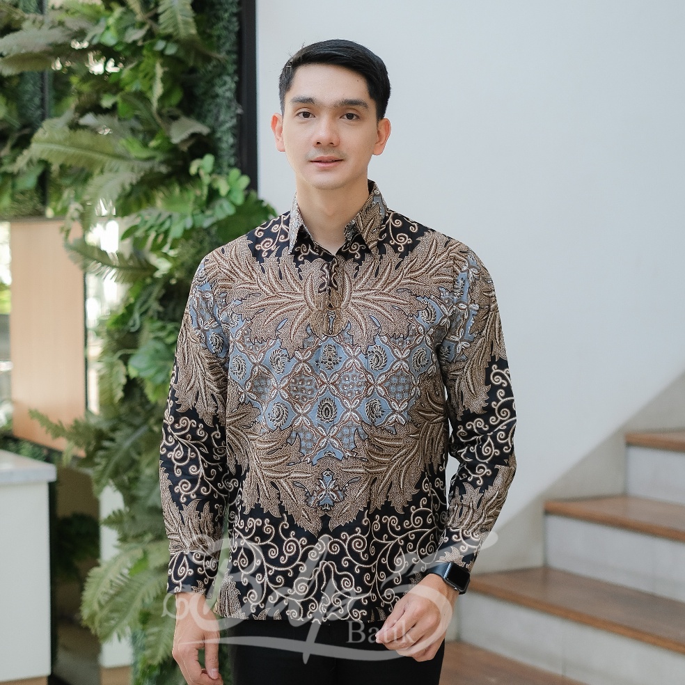 ✨SHOPEE MALL✨ Kemeja Baju Batik Pria Cowok Cowo Lengan Panjang Trendy Modern Pekalongan 