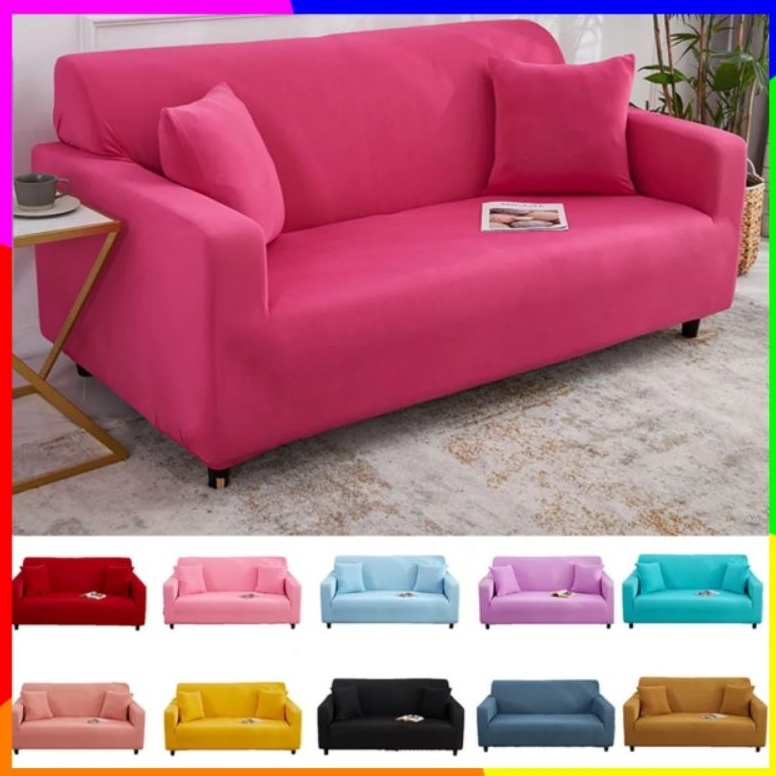 MURAH COD COVER SOFA STREACH ELASTIS 1 2 3 4 SEATER SIKU SUDUT  L SHAPED SARUNG SOFA KURSI TAMU POLO