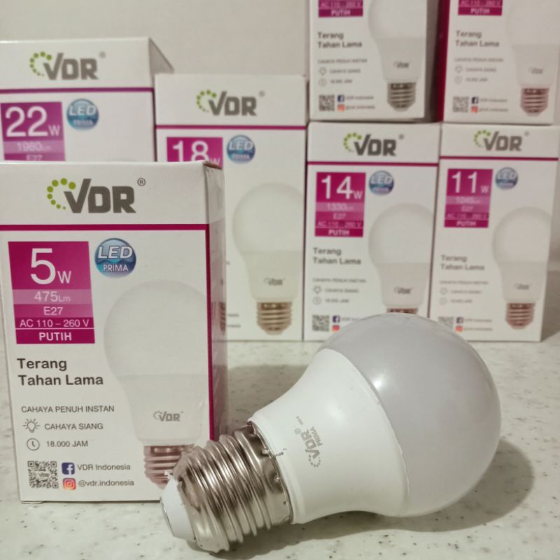 Lampu Led VDR Prima Termurah 5/7/9/11/14/18/22 Watt