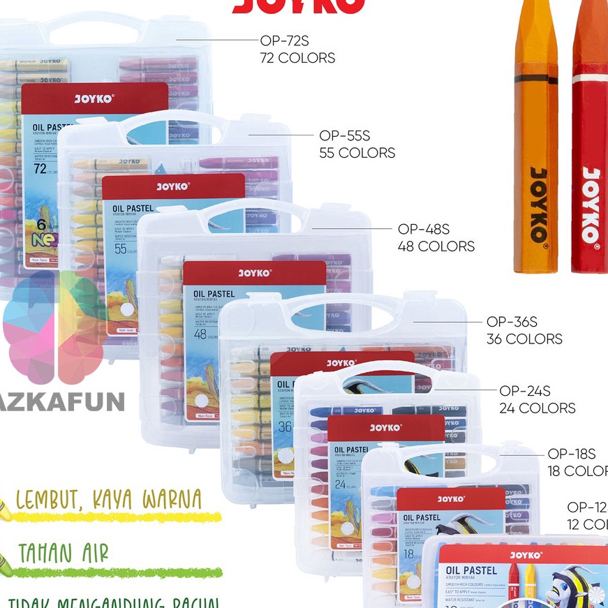 

(QR㊚.F☆) Crayon Krayon Minyak Oil Pastel Joyko - crayon joykobanyak diiminati.