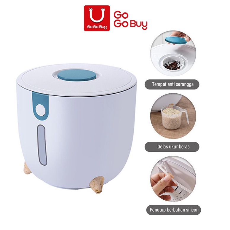 MENARIK GoGoBuy-Dispenser Beras 5KG/10KG|tempat beras|rice box|rice cooker|tempat beras lionstar|Dis