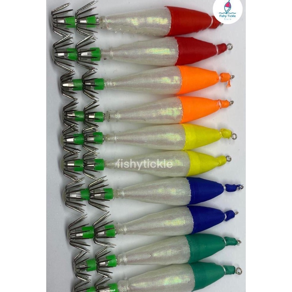 Pasti Bisaao5O9a Umpan Pancing Cumi Premium Hook Apollo Kilap Manik (PERBUNGKUS ISI 5 BIJI)