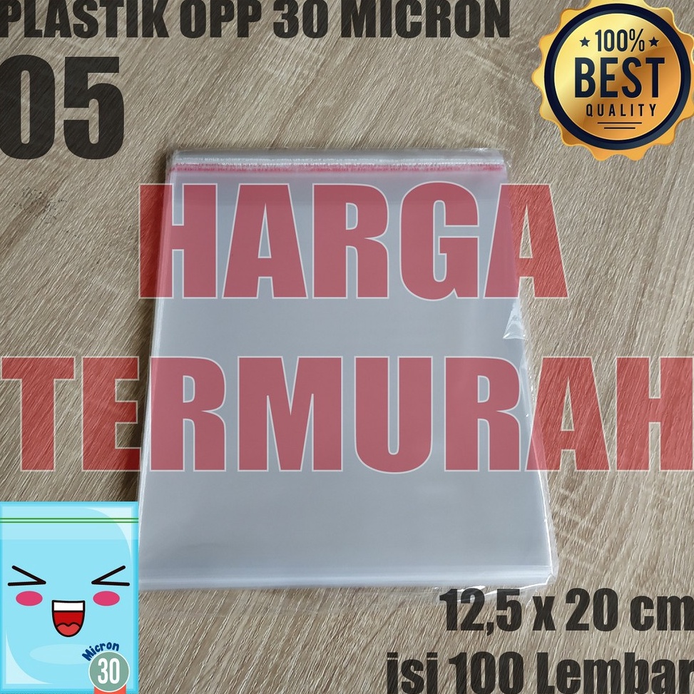 

7K33 12,5 x 20 cm PLASTIK OPP TEBAL 30 Micron (0,5) PLASTIK KEMASAN / PLASTIK UNDANGAN Best )人