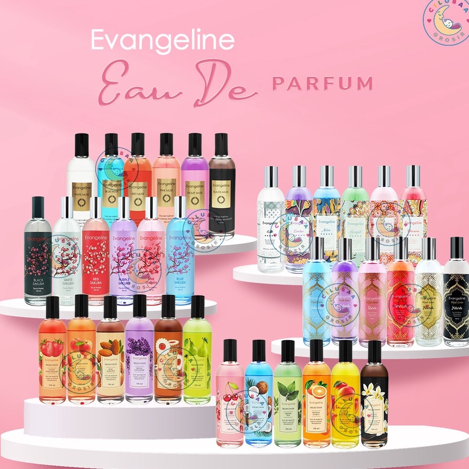 Stok baruf4F9r Evangeline Eau De Parfum 100ml || Selection || Hijab Series || Batik || Musk || Sakur