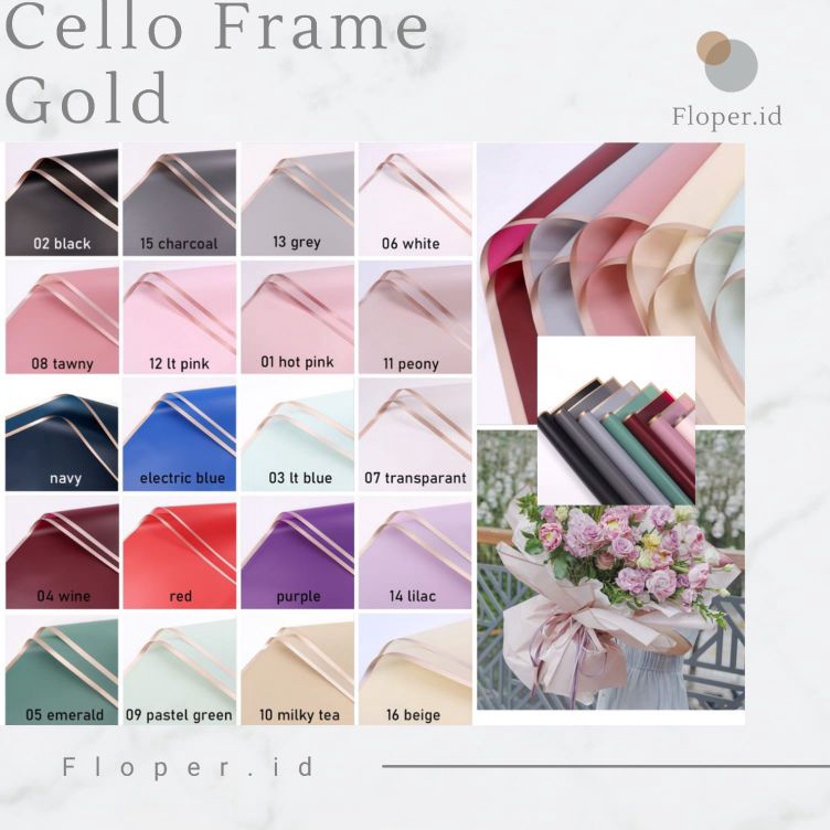 

Harga Termurah✣➺ (5 Lembaran) Kertas Buket Cellophane Frame Gold/ Line gold/ Kertas Bunga/ Flower Paper/ Bublewrap G79 ☍