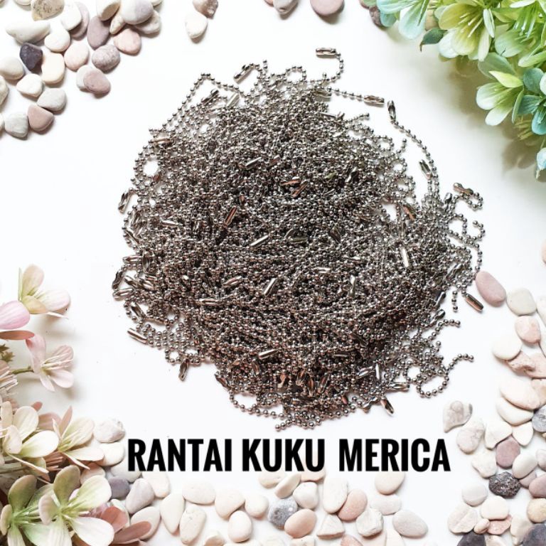 

[8LT] 100 pc Rantai Kuku Merica Silver Souvenirs Hampers Gantungan Biji Lada Tali Kunci Besi Hang Tag 7852