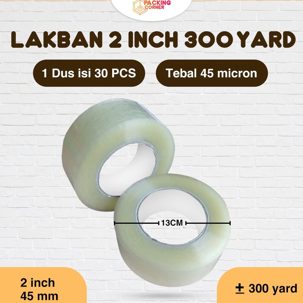 

HB078 Lakban Solatip Isolasi OPP Bening 2 Inch 45mm x 300 Yard 45mic MURAH tmrav