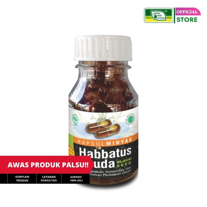 KAPSUL MINYAK HABBATUSSAUDA OIL BLACK SEED ISI 200 HIU - HABASYI ORI