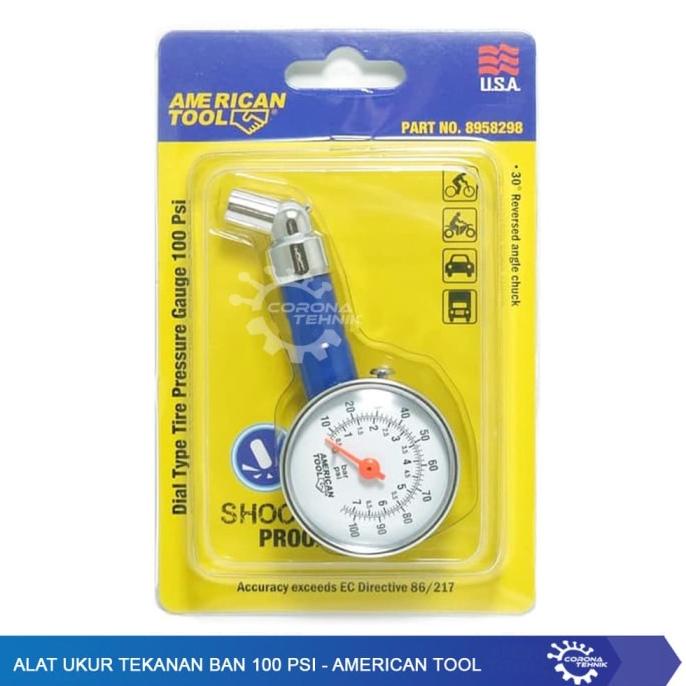 Alat Ukur Tekanan Ban 100 PSI - American Tool