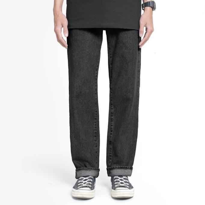 Vearst Denim Pants Slim Straight Ricker Black Washed