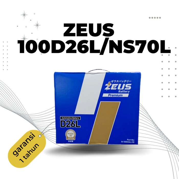 Aki Innova Diesel Reborn Matic Ns70L Zeus Japan Premium Quality Sparepart Mobil