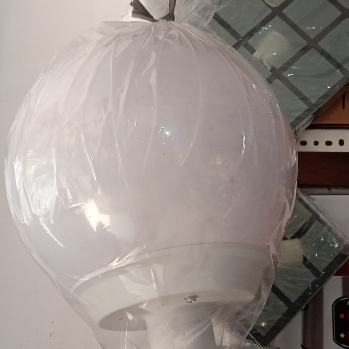 lampu taman bulat susu 10in 25cm bahan plastik E27 Murah