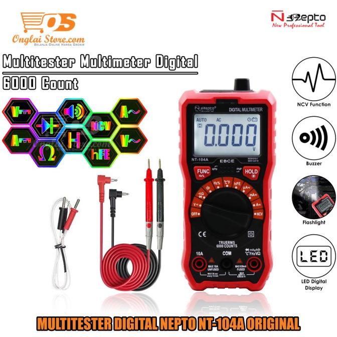 Multitester Digital Nepto NT-104A Avometer LED NCV Multimeter Original