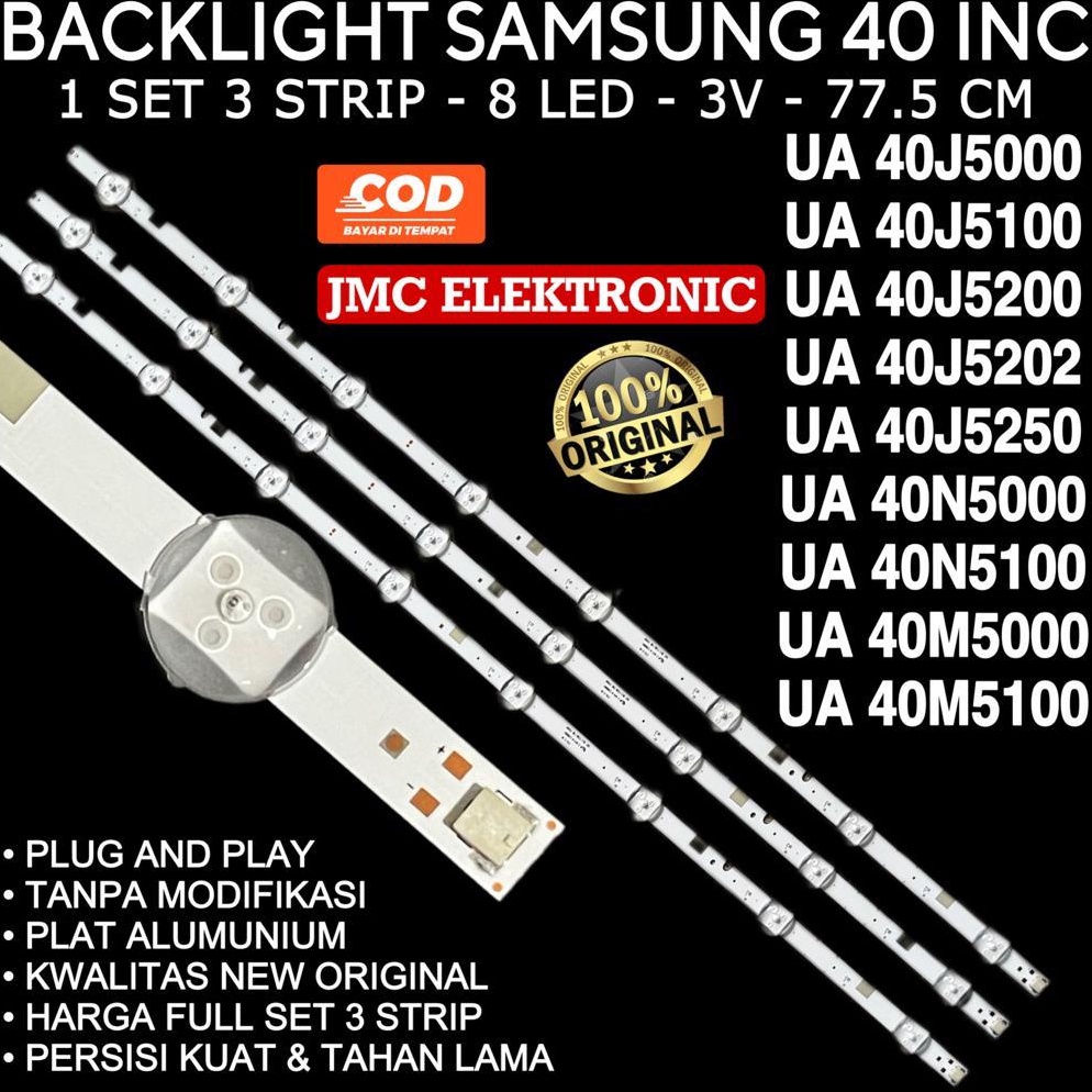 stok baru.. BACKLIGHT TV SAMSUNG UA40J5000 UA40J5100 UA40J5200 UA40J5202 UA40J5250 UA40N5000 UA40M50